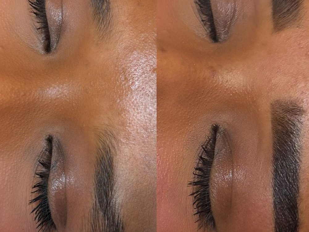 Wimpers voor en na een lashlift bij Beautycare by Melissa