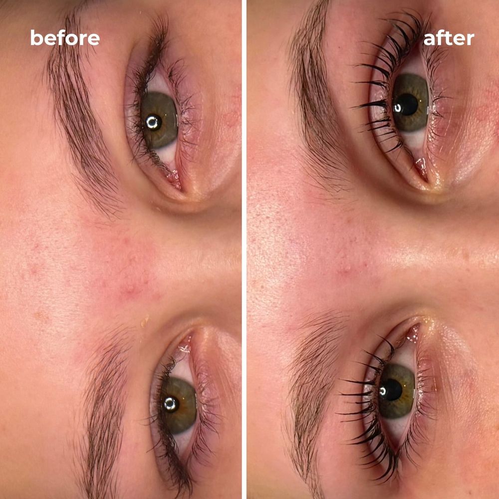 Twee keer voor en na een lashlift