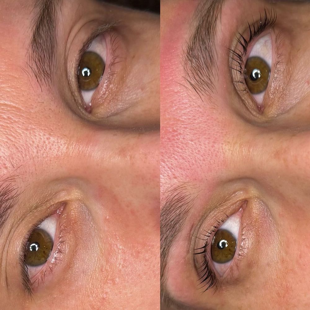 Lashlift, voor en na